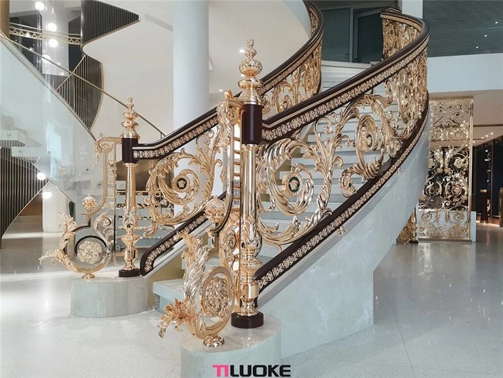 copper stair railing